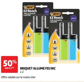 Briquet allume feu Bic x 2
