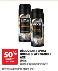 Déodorant Spray Homme Black Vanille Axe