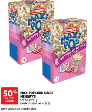 Maxi Pop Corn Sucré Menguy's