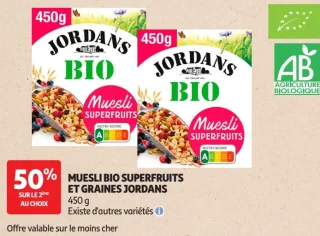 Muesli Bio Superfruits et Graines Jordans