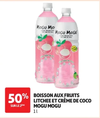 Boisson aux fruits litchee et crème de coco Mogu Mogu