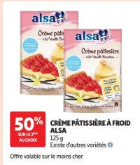 Crème pâtissière à froid Alsa