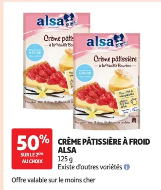 Crème pâtissière à froid Alsa
