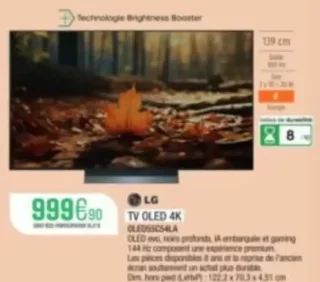 LG TV OLED 4K OLED55C54LA