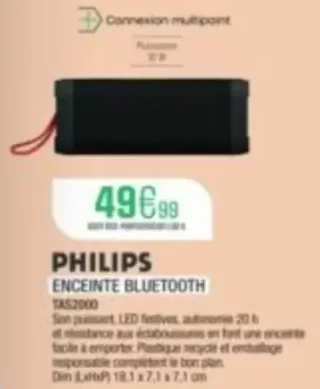 PHILIPS ENCEINTE BLUETOOTH TAS2000