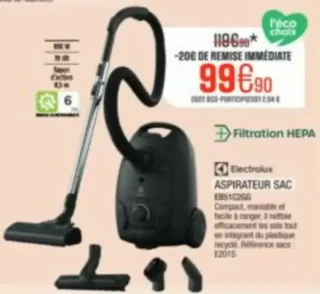 Aspirateur avec sac Electrolux EB51C2GG