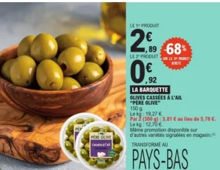 Olives cassées à l'ail "Père Olive"