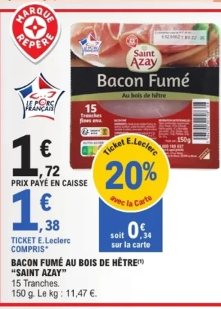Bacon Fumé au Bois de Hêtre "Saint Azay"