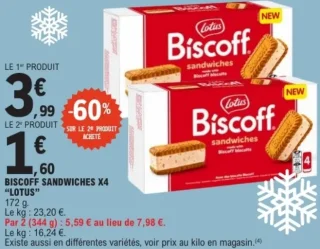 Biscoff sandwiches x4 Lotus