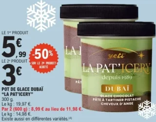 Pot de glace Dubaï La Pat'icery