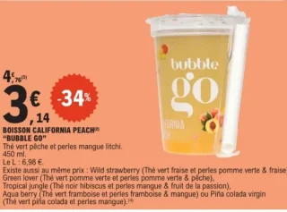 Boisson California Peach Bubble Go