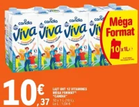 Lait UHT 12 vitamines Méga Format Candia