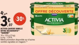 Activia Saveur Vanille Offre Découverte Danone