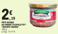 Pâté Basque au Piment d'Espelette "BIXENTE IBARRA"