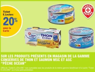 Conserves de Thon et Saumon MSC et ASC "PÊCHE OCÉAN"