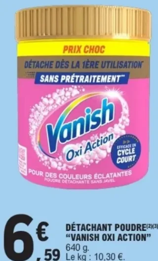 Détachant Poudre Vanish Oxi Action