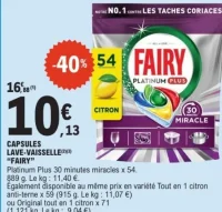 Capsules Lave-vaisselle Fairy Platinum Plus