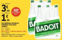 Eau minérale naturelle finement pétillante Badoit