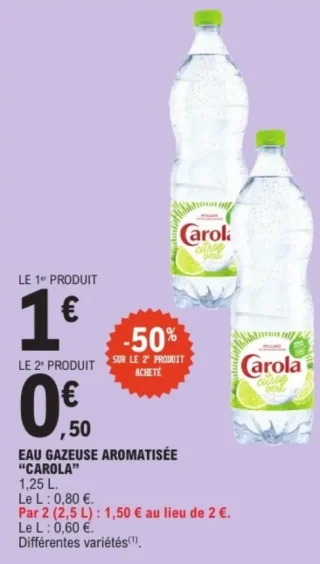Eau gazeuse aromatisée Carola