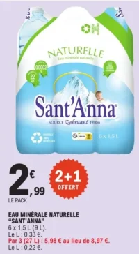 Eau minérale naturelle Sant'Anna
