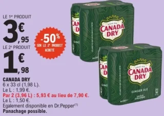 CANADA DRY Ginger Ale 6 x 33 cl