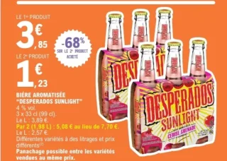 Bière Aromatisée "DESPERADOS SUNLIGHT"