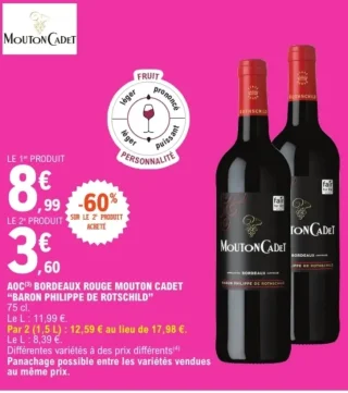 AOC Bordeaux Rouge Mouton Cadet Baron Philippe de Rothschild