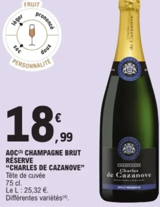 AOC Champagne Brut Réserve Charles de Cazanove