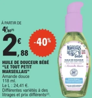 Huile de Douceur Bébé "Le Tout Petit Marseillais" Amande douce