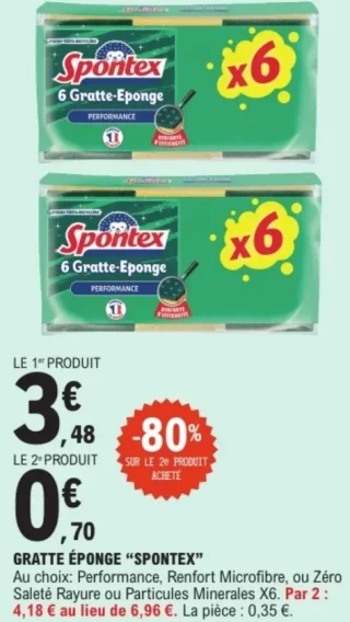 Gratte Éponge Spontex Performance x6