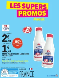 Crème fraîche fluide Label Rouge Alsace Lait