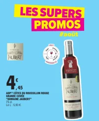 Vin rouge AOP Côtes du Roussillon Grande Cuvée Domaine Jaubert