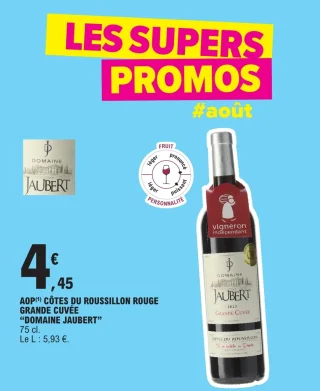 Vin rouge AOP Côtes du Roussillon Grande Cuvée Domaine Jaubert