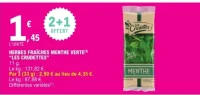Herbes fraîches Menthe Verte "Les Crudettes"