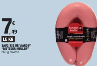 Saucisse de viande "METZGER MULLER"