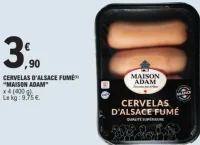 Cervelas d'Alsace fumé "MAISON ADAM"