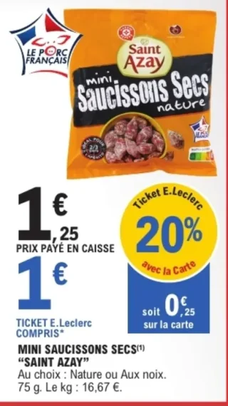 Mini Saucissons Secs Saint Azay