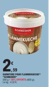 Garniture pour Flammekueche Schneider