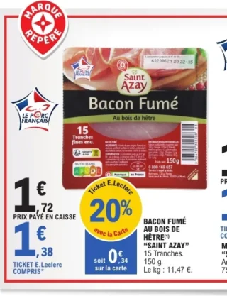 Bacon fumé au bois de hêtre Saint Azay