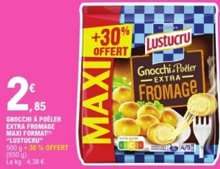 GNOCCHI À POÊLER EXTRA FROMAGE MAXI FORMAT "LUSTUCRU"