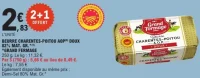 Beurre Charentes-Poitou AOP Doux 82% Mat. Gr. "Grand Fermage"