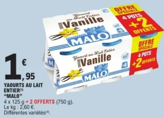 YAOURTS AU LAIT ENTIER "MALO"