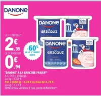 "DANONE" À LA GRECQUE FRAISE