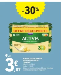 ACTIVIA SAVEUR VANILLE OFFRE DÉCOUVERTE "DANONE"