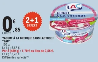 Yaourt à la grecque sans lactose Lac