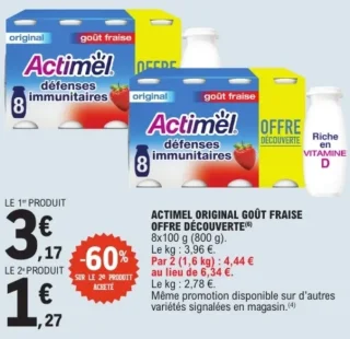 Actimel Original Goût Fraise Offre Découverte
