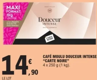 Café moulu Douceur Intense Carte Noire