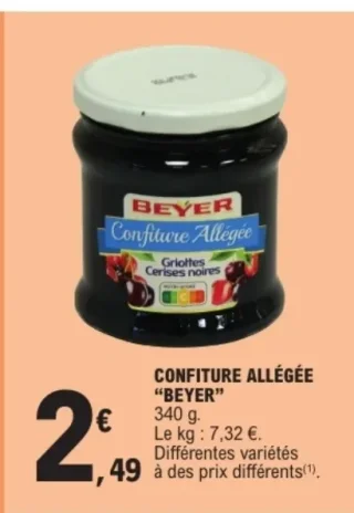 CONFITURE ALLÉGÉE "BEYER"