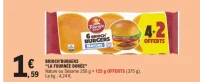 Brioch'Burgers "LA FOURNÉE DORÉE" Nature ou Sésame