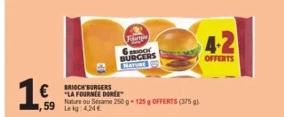 Brioch'Burgers "LA FOURNÉE DORÉE" Nature ou Sésame
